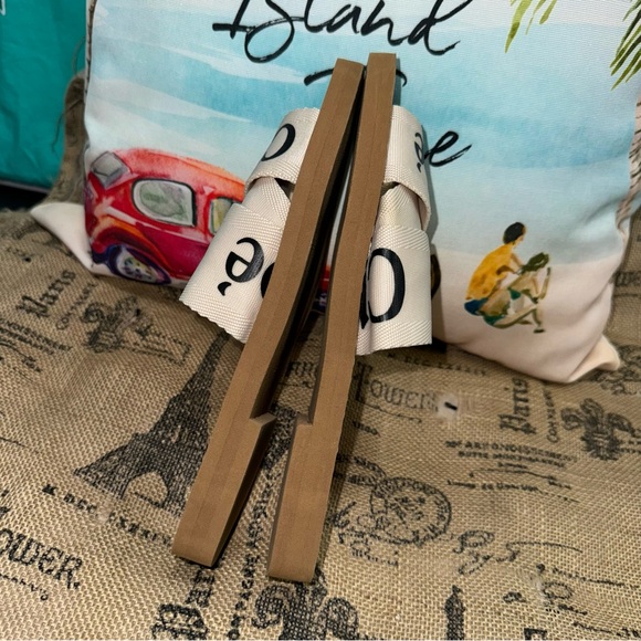 Chloé NWOB! Woody Logo-Print Canvas Slides Size 36 - Picture 8 of 11